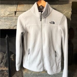 The North Face Fleece Zip Up Jacket Light Gray Women’s Size Small